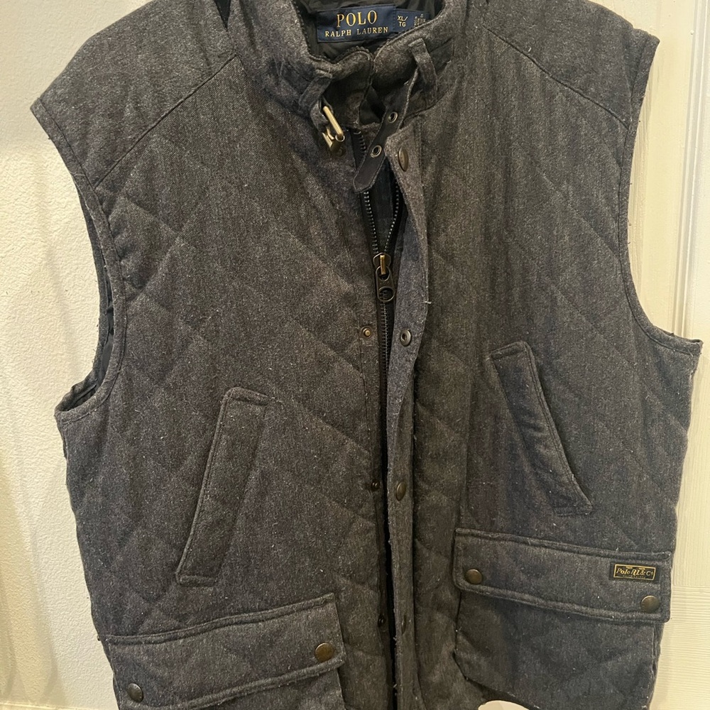 Polo by Ralph Lauren Men's Charcoal Quilted Vest
